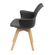 Cadeira com Bracos Joly Wood Or Design Assento Em Polipropileno Preto Base Madeira -3-
